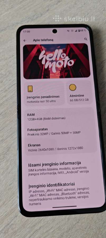 Motorola razr 50 ultra 12gb / 512 GB - nuotraukos Nr. 11