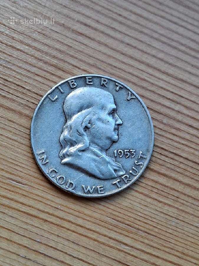 JAV 1953 1/2 doleris (sidabras) - nuotraukos Nr. 2