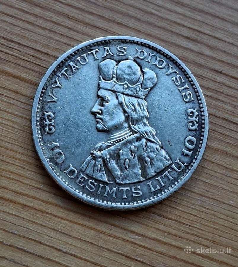 Lietuva 1936 10 litų (sidabras) Vytautas