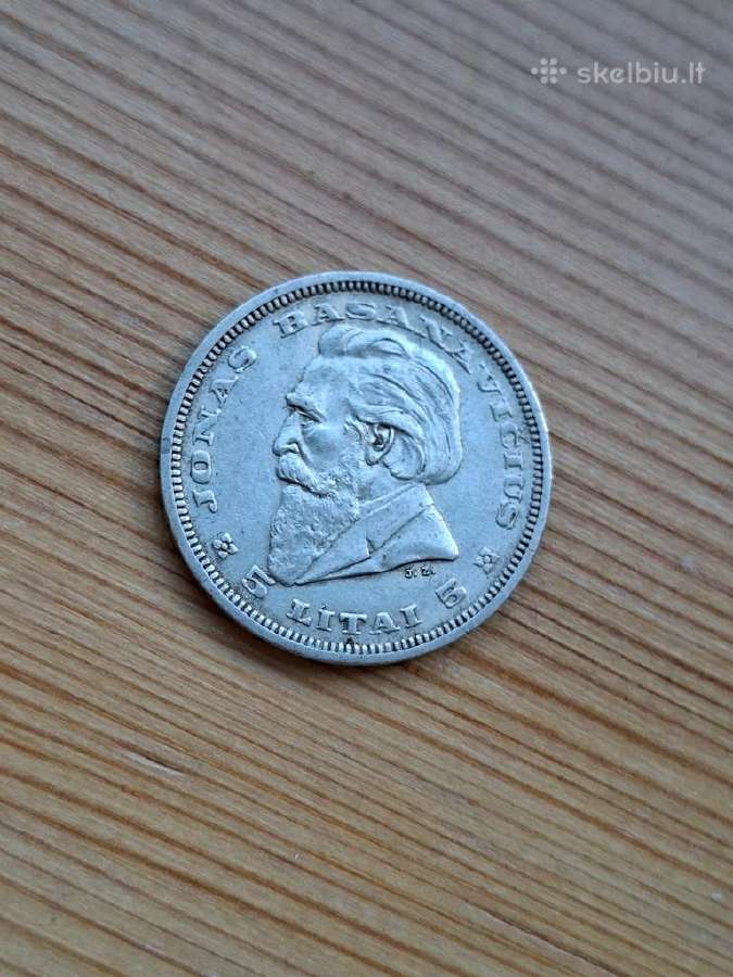 Lietuva 1936 5 litai (sidabras) Basanavičius