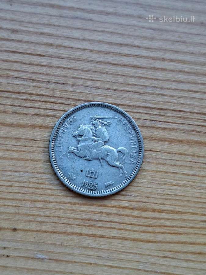 Lietuva 1925 1 litas (sidabras) - nuotraukos Nr. 2