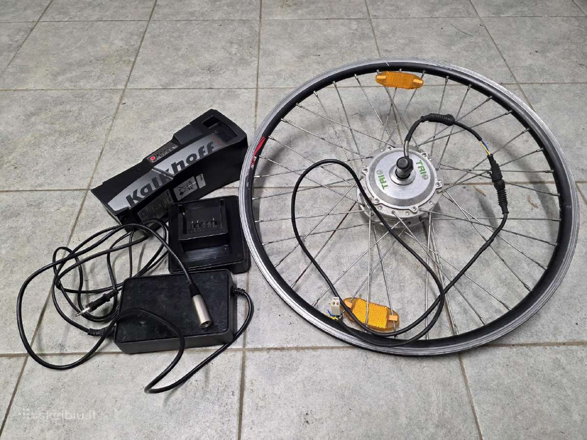 Kalkhoff dviračio baterija ir elektrinis ratas 26