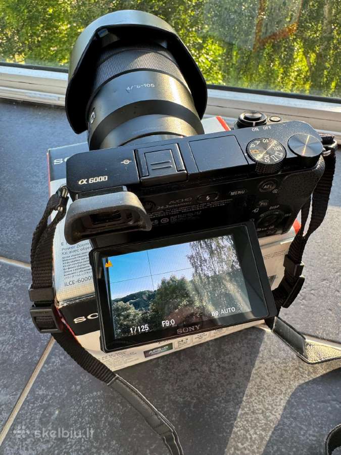 Sisteminis Sony Alfa 6000 su 3 objektyvais, dėklu