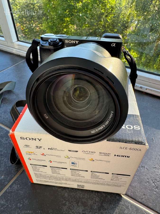 Sisteminis Sony Alfa 6000 su 3 objektyvais, dėklu - nuotraukos Nr. 5