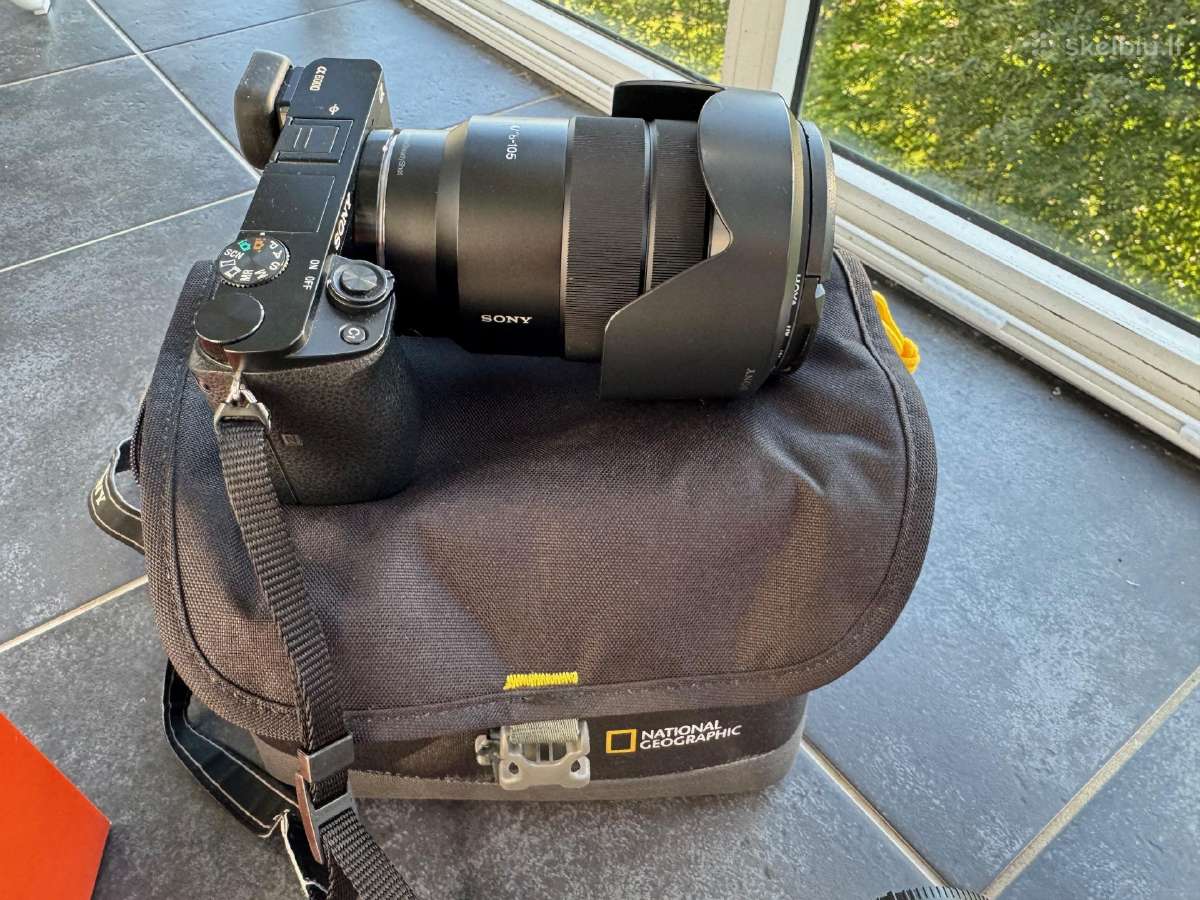 Sisteminis Sony Alfa 6000 su 3 objektyvais, dėklu - nuotraukos Nr. 8