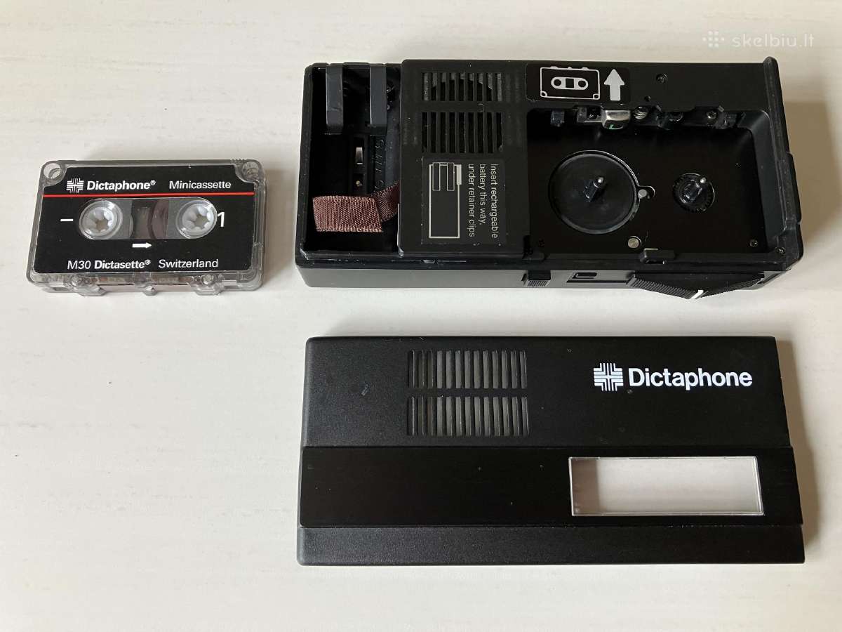 Diktofonas Dictaphone su kasete - nuotraukos Nr. 2