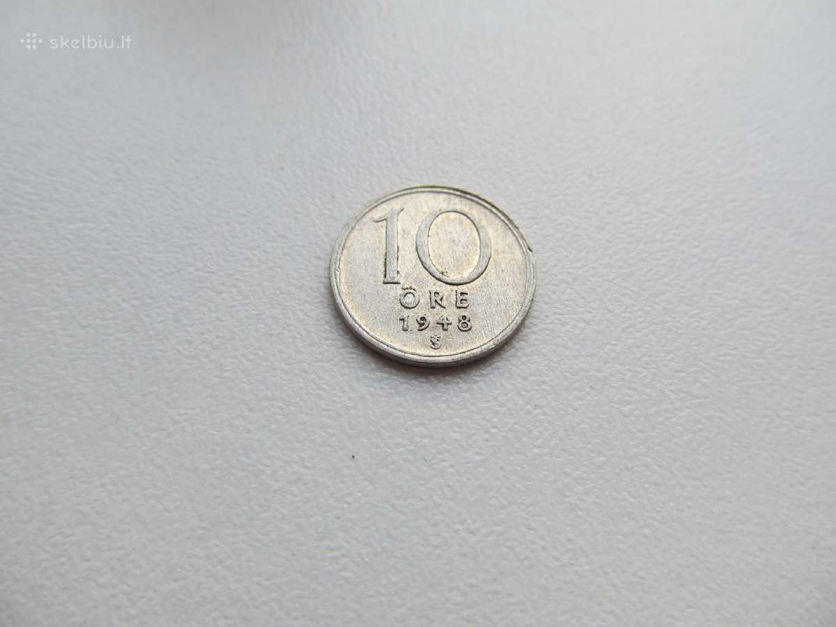 10 ore , Švedija ,1944, 1946, 1948, 1949 sidabras - nuotraukos Nr. 5