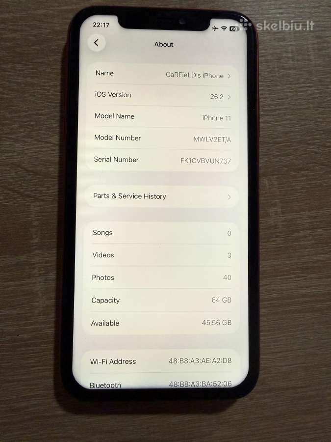 iPhone 11 64gb Red – Parduodamas - nuotraukos Nr. 2