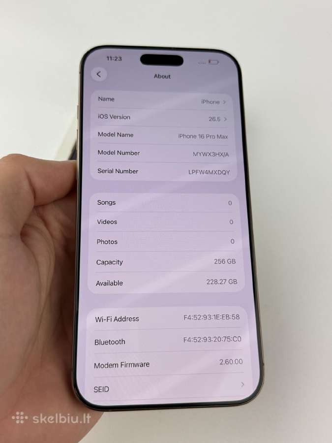 iPhone 16 Pro Max 256gb Desert Titanium - nuotraukos Nr. 11