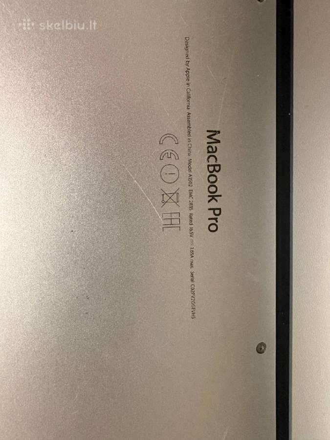 MacBook Pro 13 Retina 2015 A1502 dalimis - nuotraukos Nr. 2