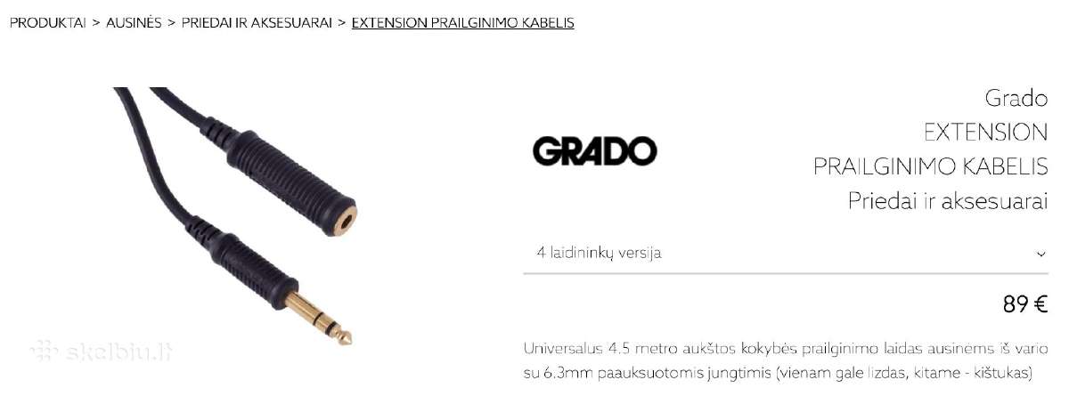 Grado Gs1000e (Statement Series) Usa - nuotraukos Nr. 17