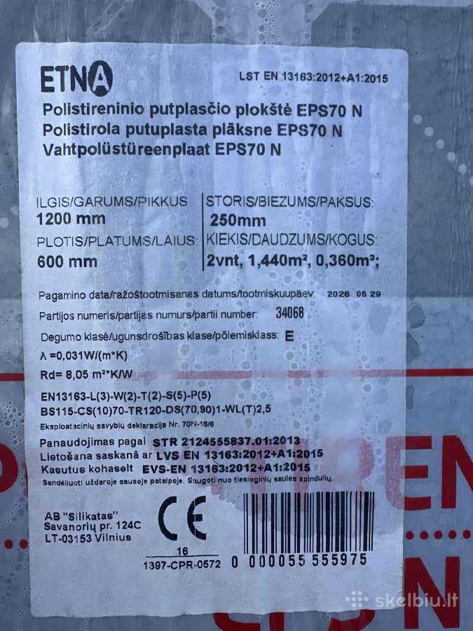 Eps70 neo pilkas fasadui