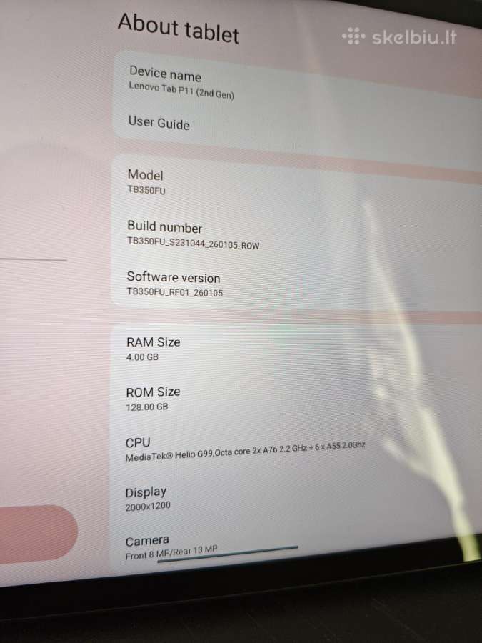 Lenovo Tab P11 Gen2 128gb - nuotraukos Nr. 4