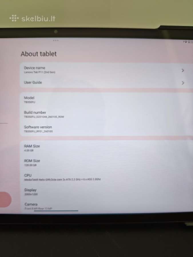 Lenovo Tab P11 Gen2 128gb - nuotraukos Nr. 5