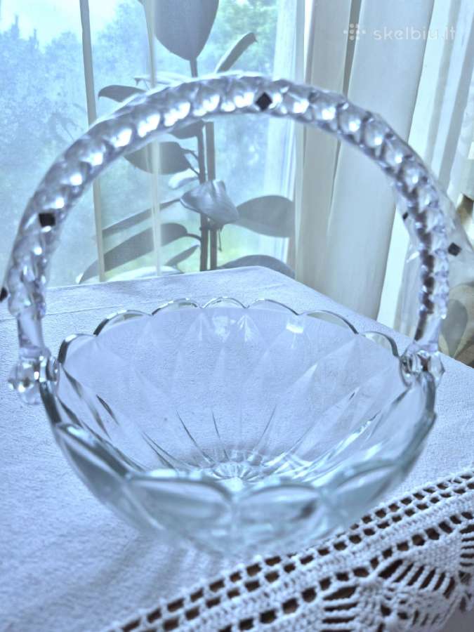 Krištoline vaza su rankine"diamond". - nuotraukos Nr. 2