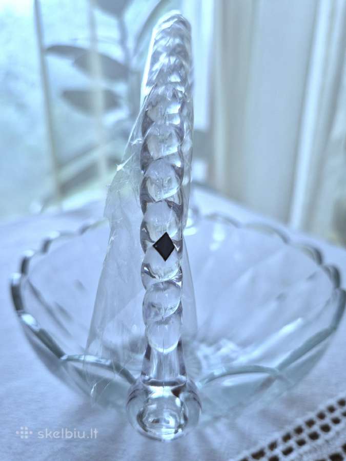 Krištoline vaza su rankine"diamond". - nuotraukos Nr. 3
