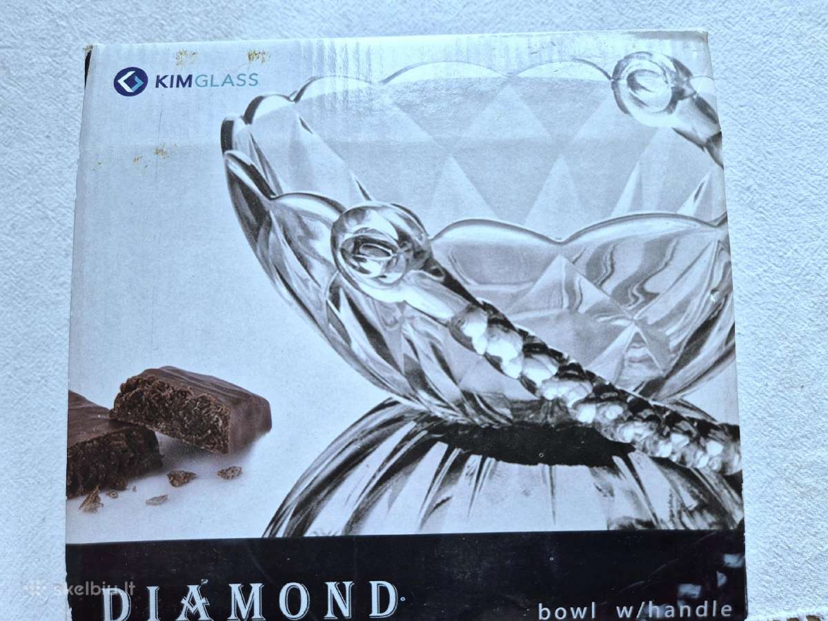 Krištoline vaza su rankine"diamond". - nuotraukos Nr. 6