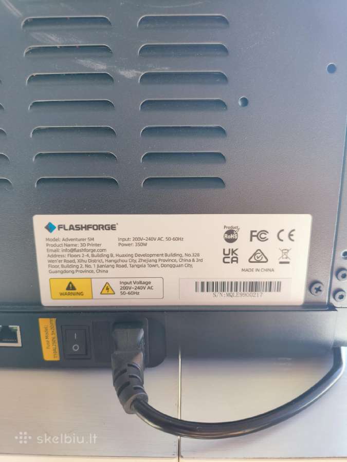 Flashforge Adventurer 5m 3D spausdintuvas - nuotraukos Nr. 7