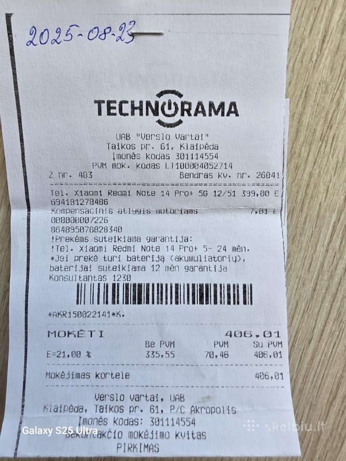 Parduodu Redminote 14 Pro Plus 5G - nuotraukos Nr. 4