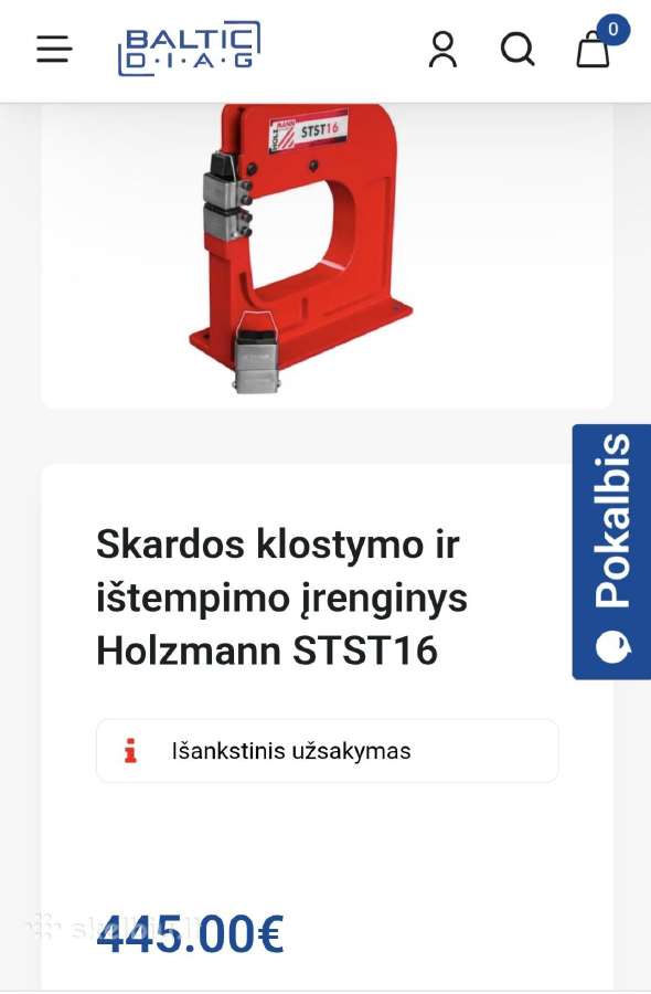 Skardos klostymo ir tempimo Holzmann Stst16