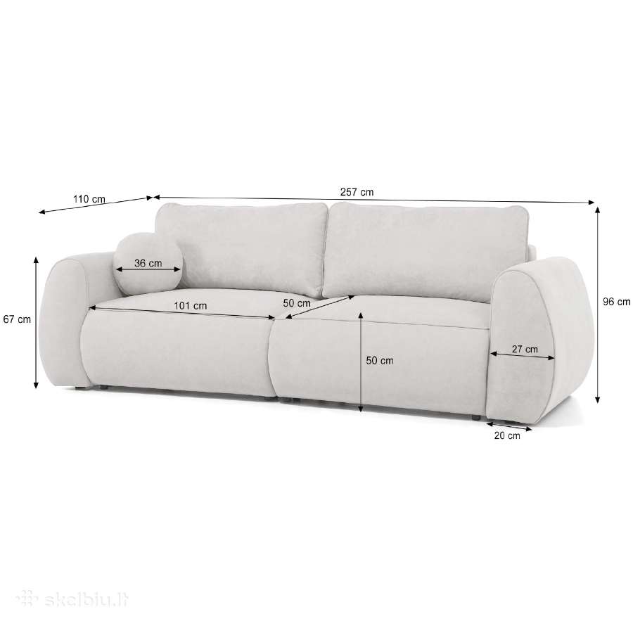 Minkšta sofa–lova / mini minkštas kampas “Corneo - nuotraukos Nr. 7