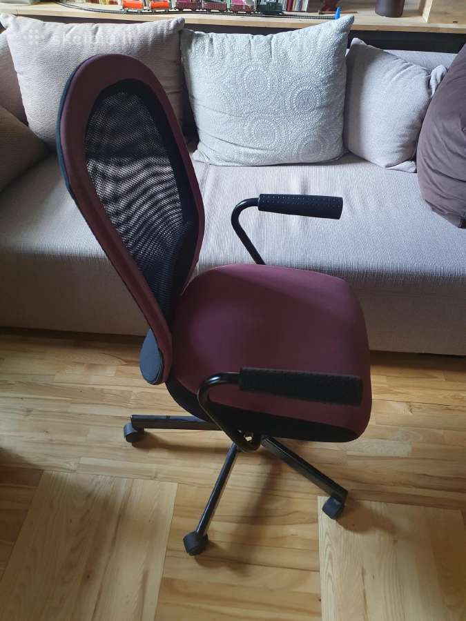 Biuro kėdė su porankiais + grindų apsauga - nuotraukos Nr. 2
