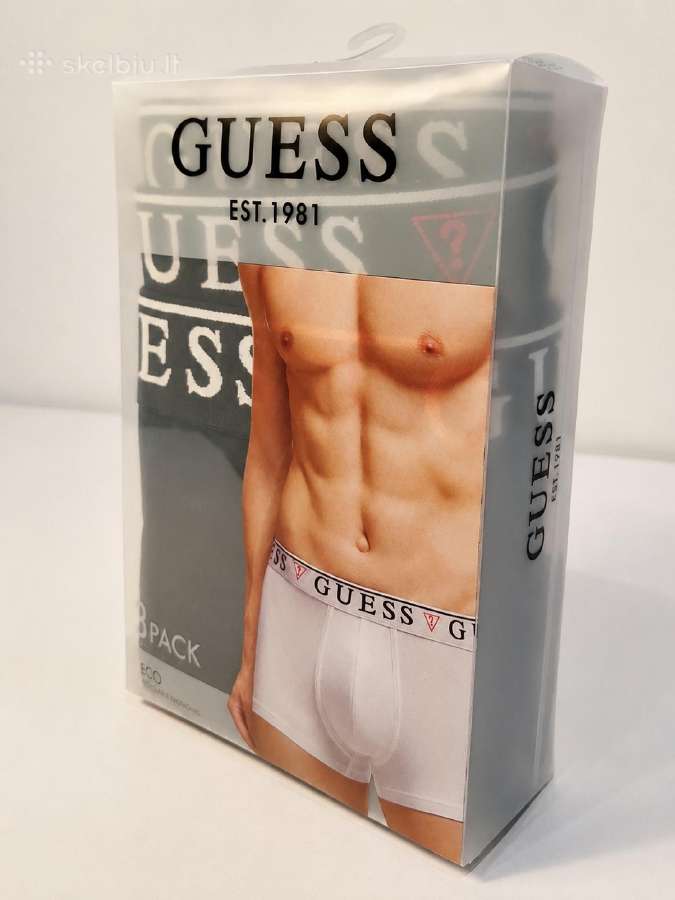 Guess vyriški boxeriai 3-pack L nauji