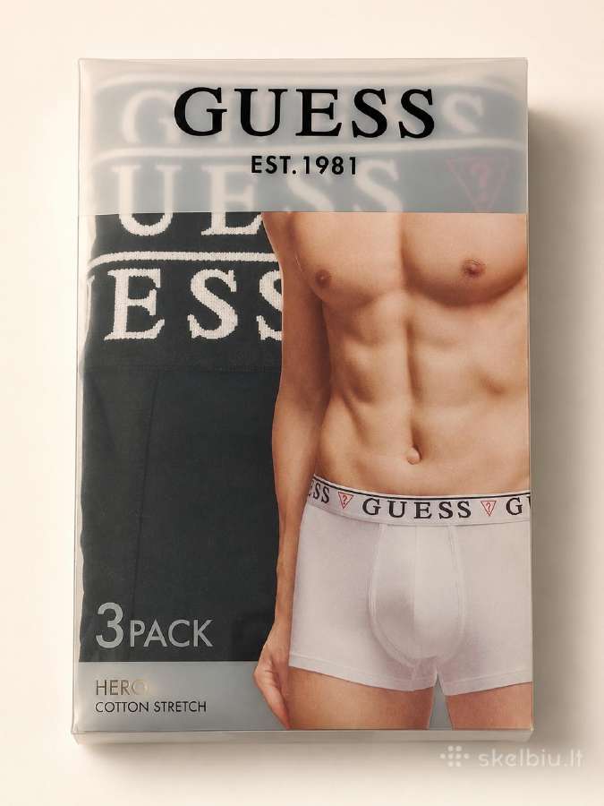 Guess vyriški boxeriai 3-pack L nauji - nuotraukos Nr. 2
