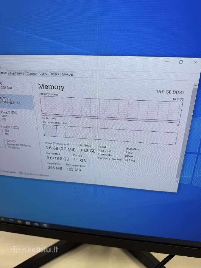 Gaming Pc i7-3770u/16 RAM/ 8gb Gpu Rx570 - nuotraukos Nr. 6