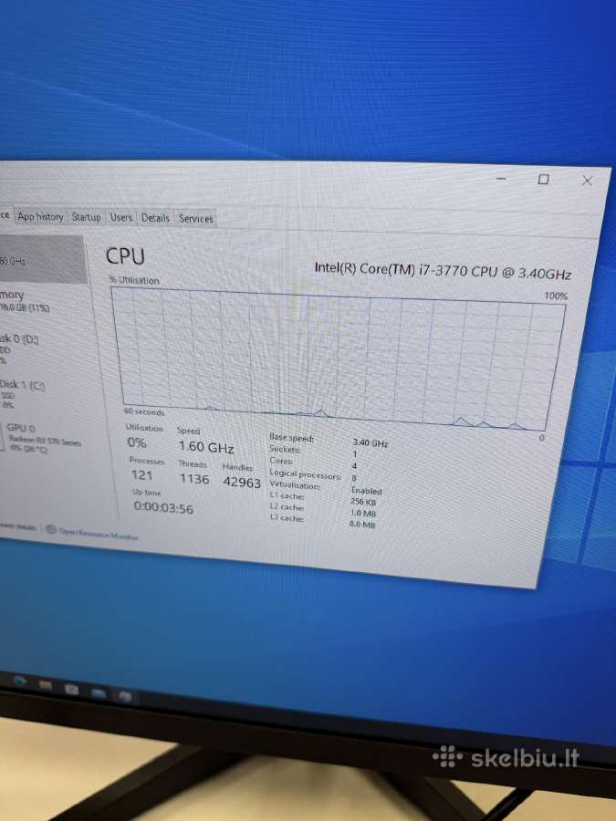 Gaming Pc i7-3770u/16 RAM/ 8gb Gpu Rx570 - nuotraukos Nr. 7