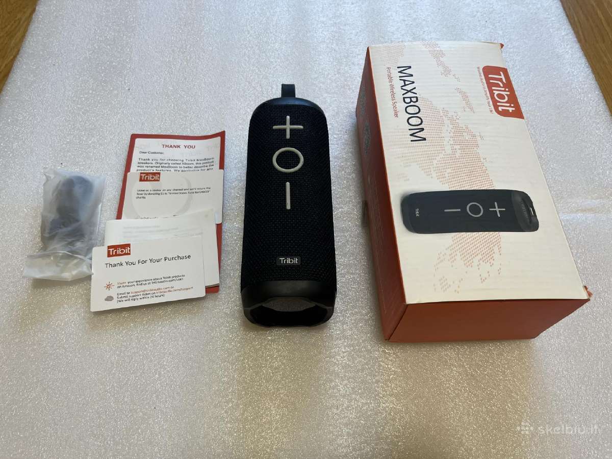 Tribit Maxboom 360 Bluetooth kolonėlė, Xbass, 24w