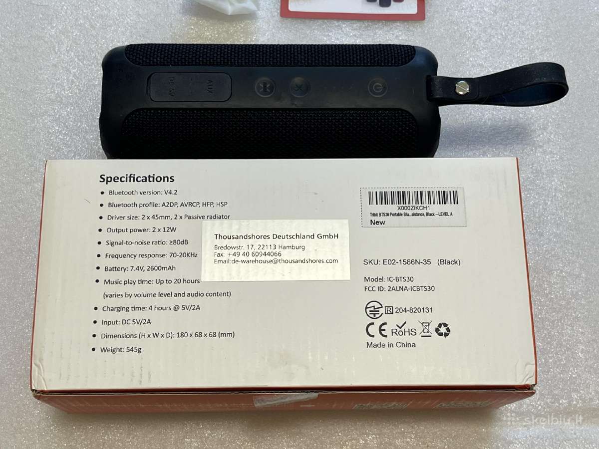 Tribit Maxboom 360 Bluetooth kolonėlė, Xbass, 24w - nuotraukos Nr. 3