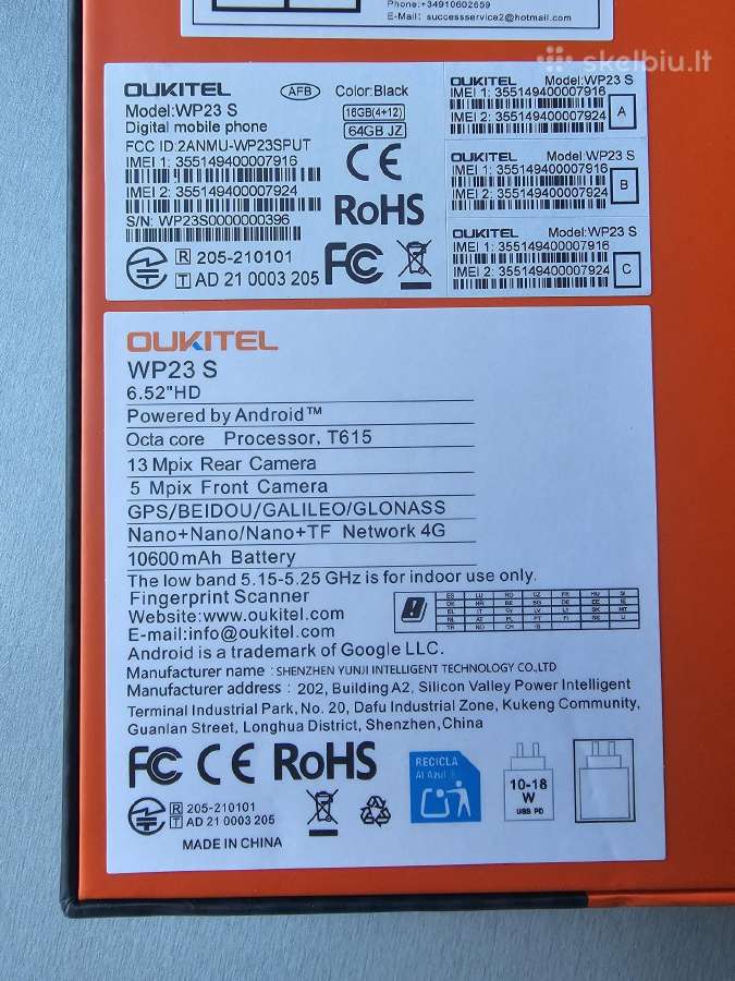 Oukitel Wp23s - nuotraukos Nr. 3