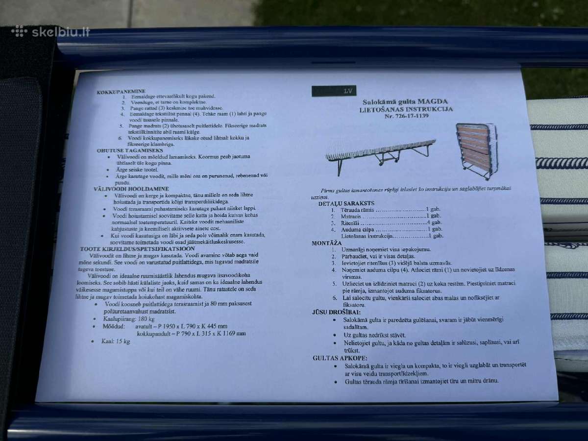 Išskleidžiama lova - nuotraukos Nr. 4