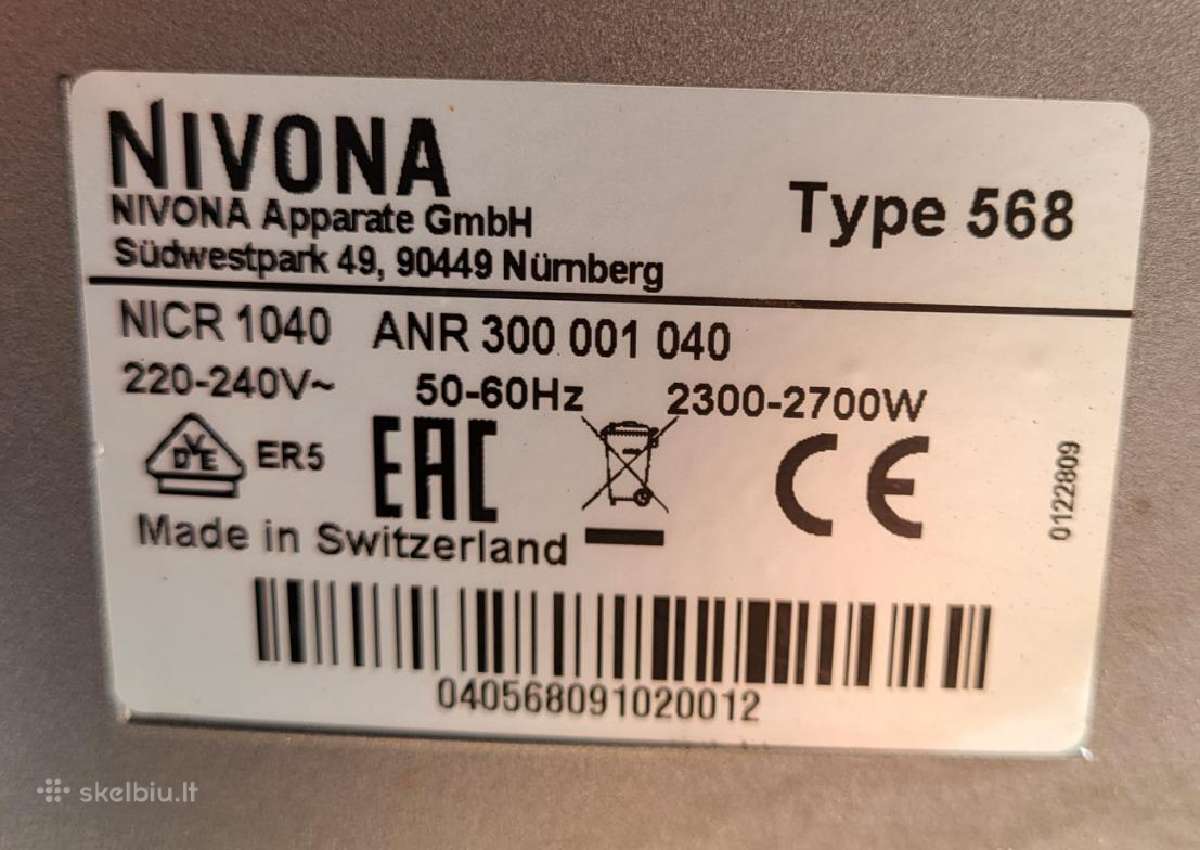 Nivona Nicr 1040 - nuotraukos Nr. 7
