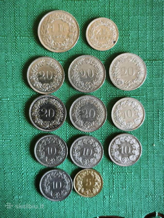 Įvairių Europos šalių monetos