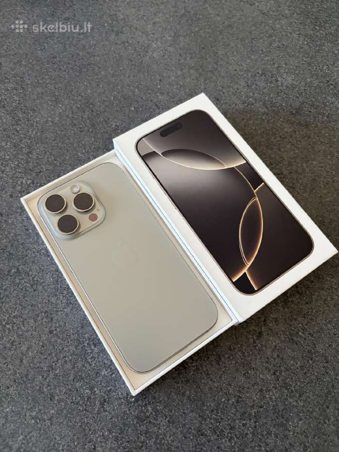 Naujas iPhone 16pro Natural titanium