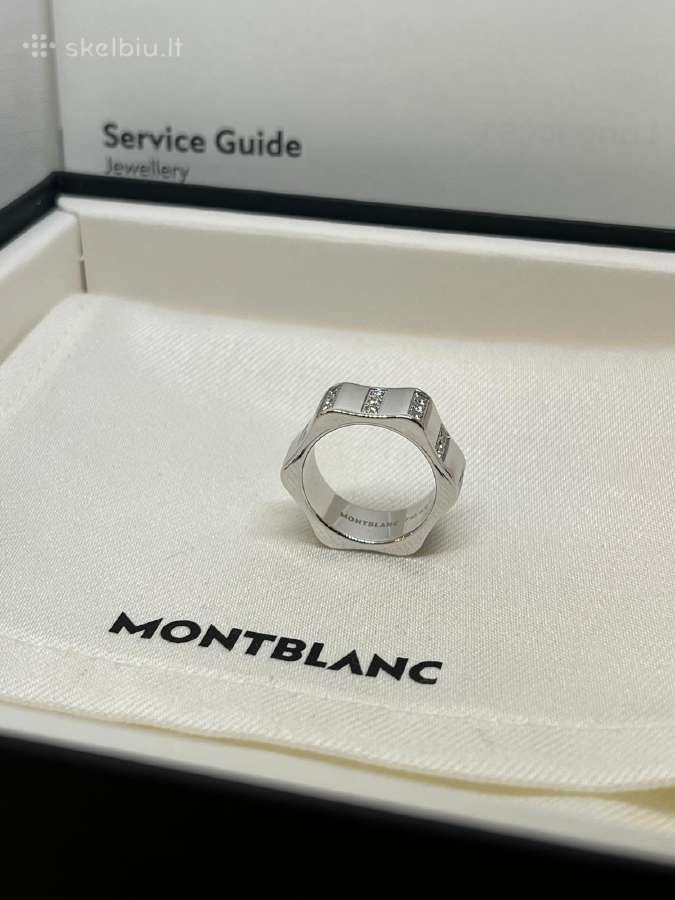 Montblanc žiedas su briliantais 18 k balt. auksis - nuotraukos Nr. 3