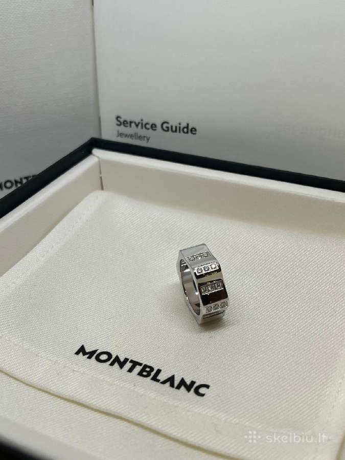 Montblanc žiedas su briliantais 18 k balt. auksis - nuotraukos Nr. 2