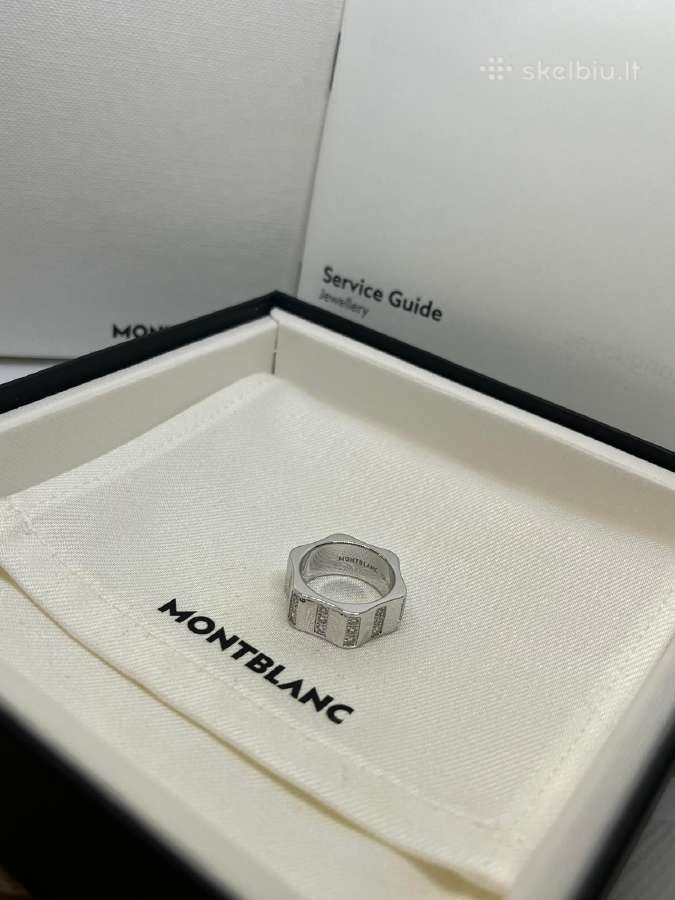 Montblanc žiedas su briliantais 18 k balt. auksis - nuotraukos Nr. 4
