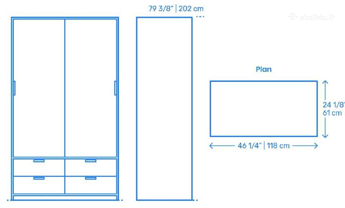 Ikea Trysil drabužių spinta - nuotraukos Nr. 2