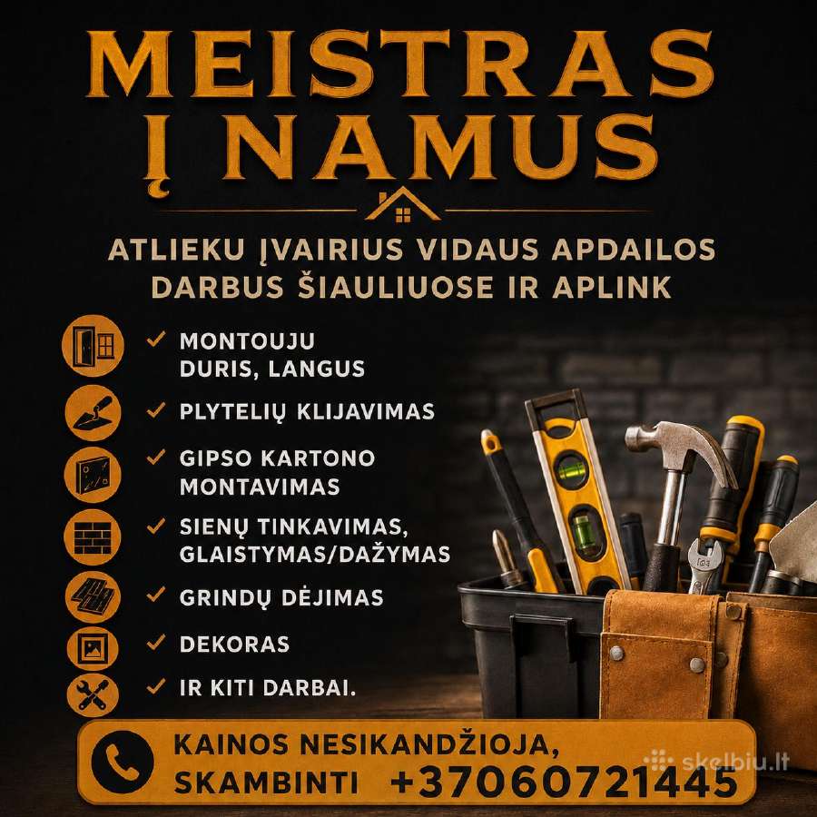 Vidaus apdailos ir kiti darbai