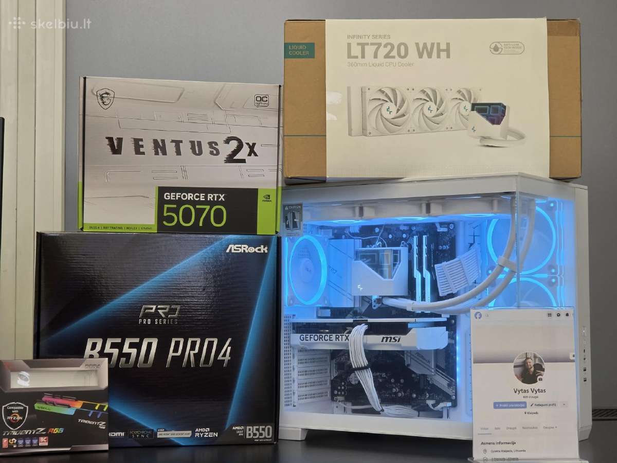 Rtx 5070 Kompiuteris su Ryzen 9 5900x, 32gb, 2tb
