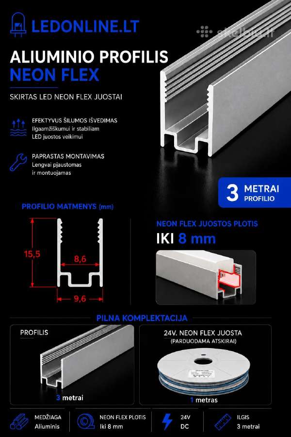 Neon Flex 12v/24v Lankstus LED neonas - nuotraukos Nr. 3