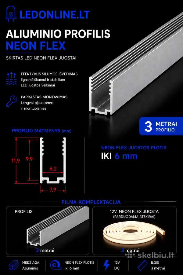Neon Flex 12v/24v Lankstus LED neonas - nuotraukos Nr. 4