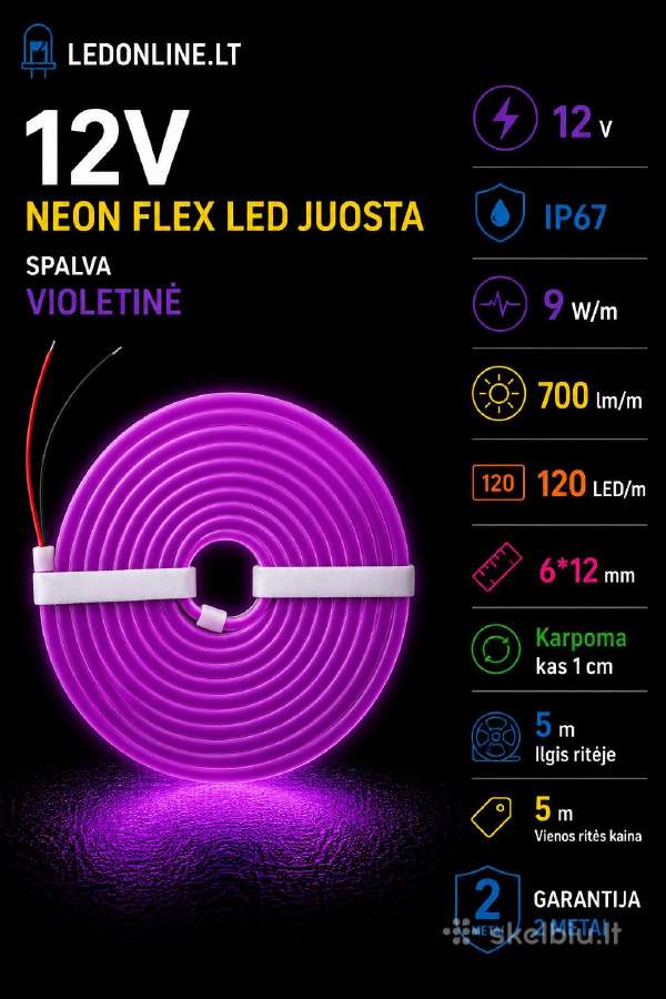 Neon Flex 12v/24v Lankstus LED neonas - nuotraukos Nr. 6