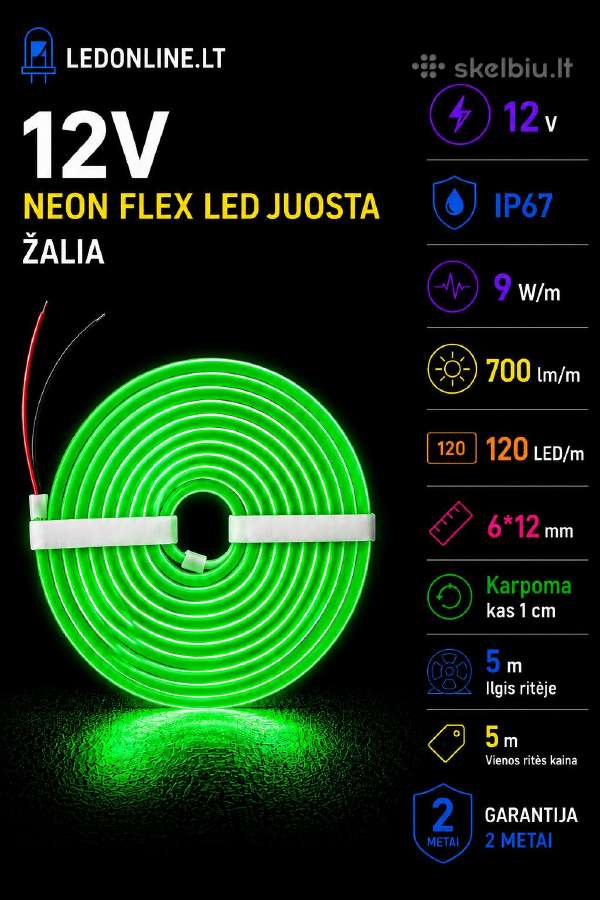 Neon Flex 12v/24v Lankstus LED neonas - nuotraukos Nr. 7