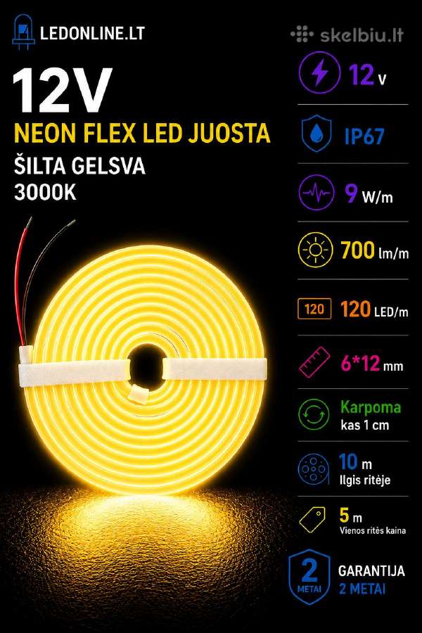 Neon Flex 12v/24v Lankstus LED neonas - nuotraukos Nr. 8