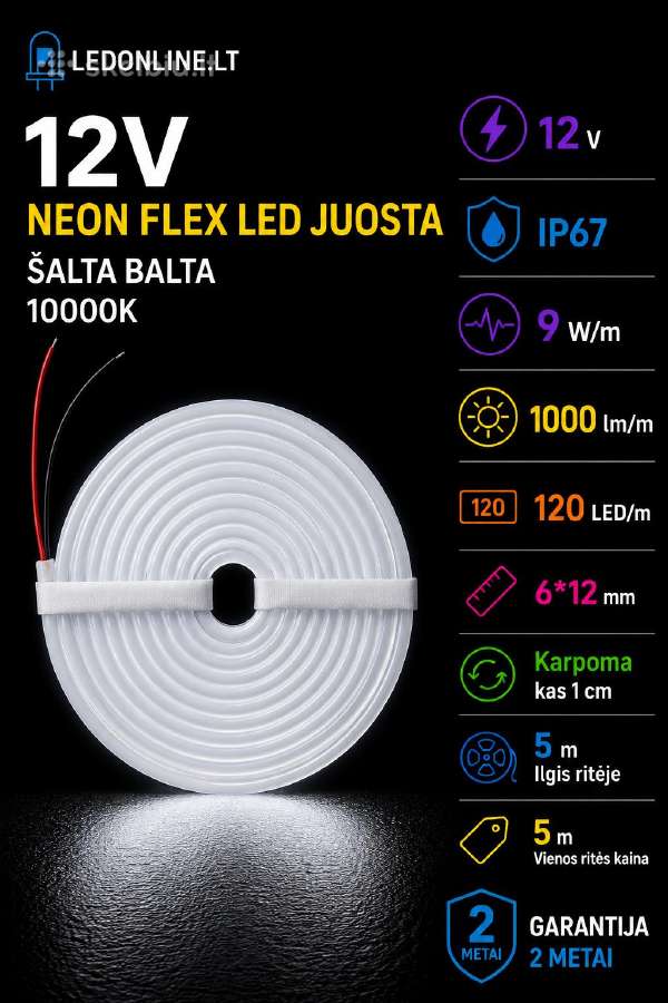 Neon Flex 12v/24v Lankstus LED neonas - nuotraukos Nr. 9