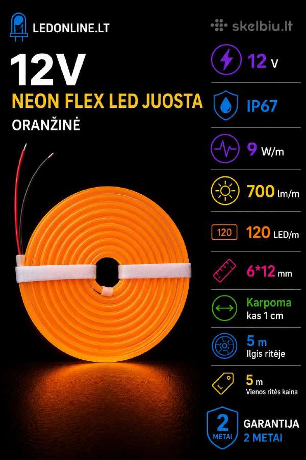 Neon Flex 12v/24v Lankstus LED neonas - nuotraukos Nr. 13